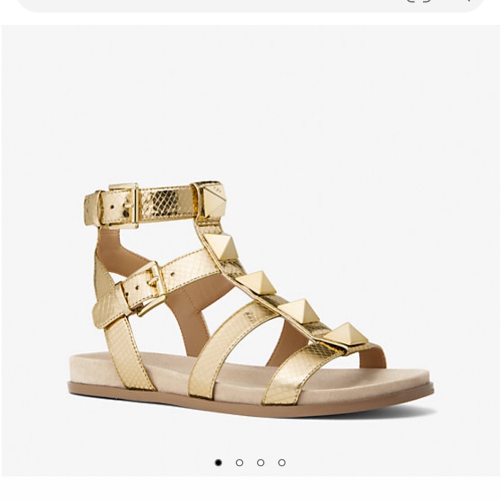 Michael Kors Gold Studded Gladiator Sandals